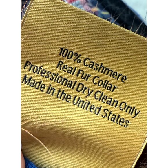 ANNA IRION Cashmere fur capelet Cape in Blue O/S - Picture 9 of 10